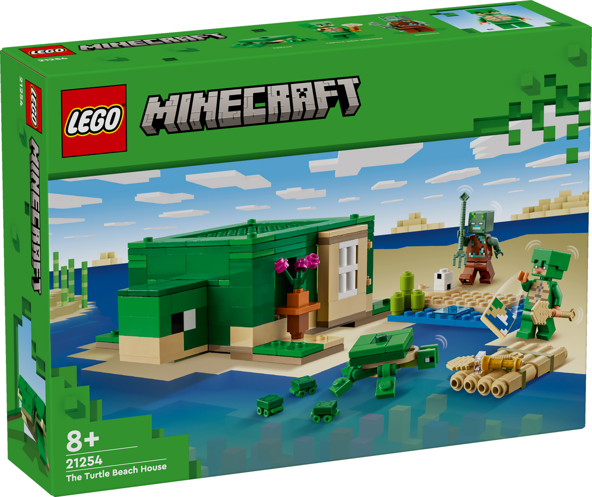 LEGO® Minecraft 21254 Das Schildkrötenstrandhaus – Verpackung Vorderseite