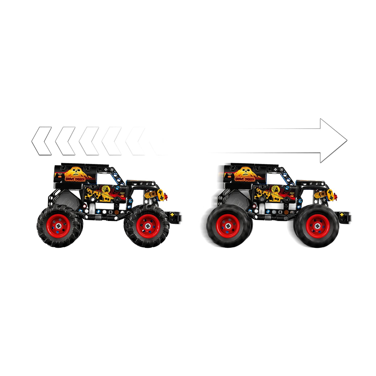 LEGO® Technic 42219 Monster Jam Grave Digger Feuer und Eis