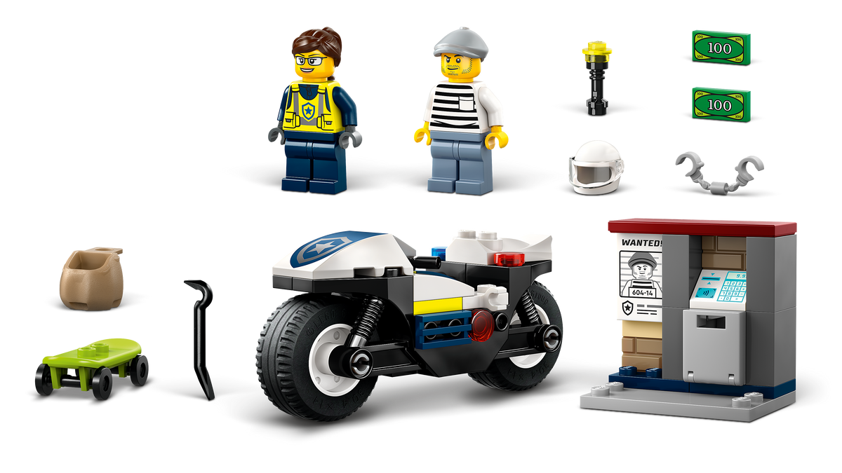 LEGO® City 60455 Verfolgungsjagd mit dem Polizeimotorrad – Detailansicht 2