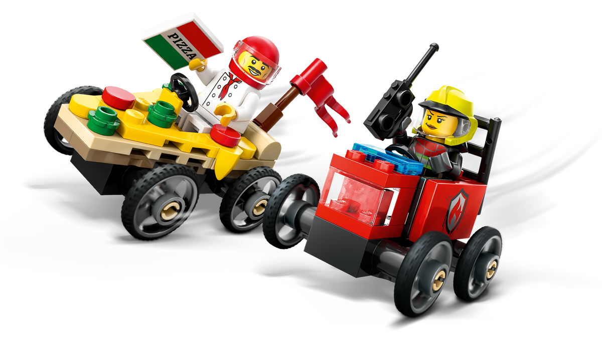 LEGO® City 60458 Pizzalieferwagen vs. Löschauto – Modell