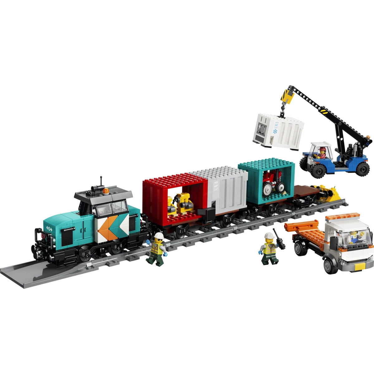 LEGO® City 60509 Hafengüterzug mit Kran und LKW – Ansicht 2