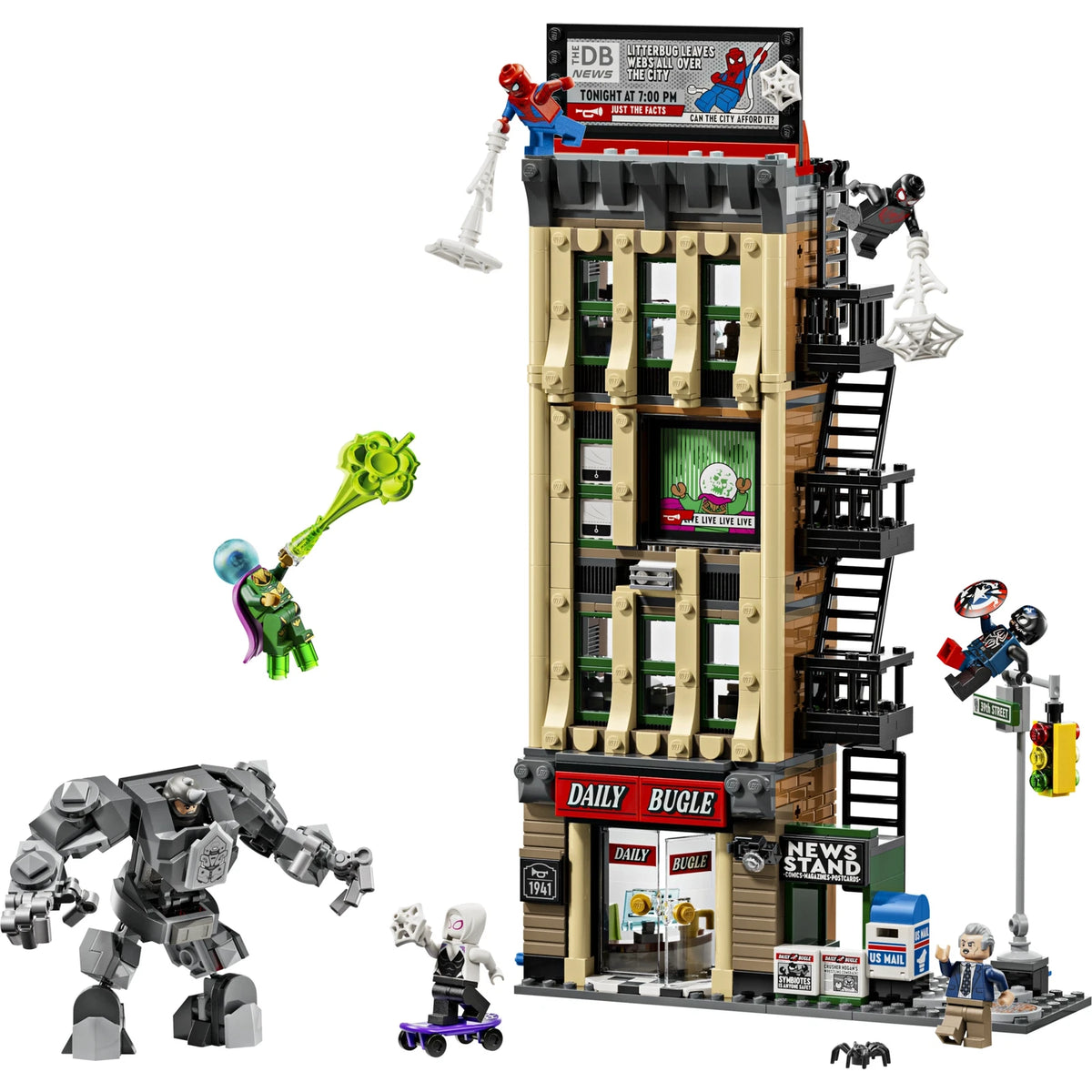 LEGO® Super Heroes 76342 Spider-Man vs. Mysterio: Daily Bugle – Ansicht 2