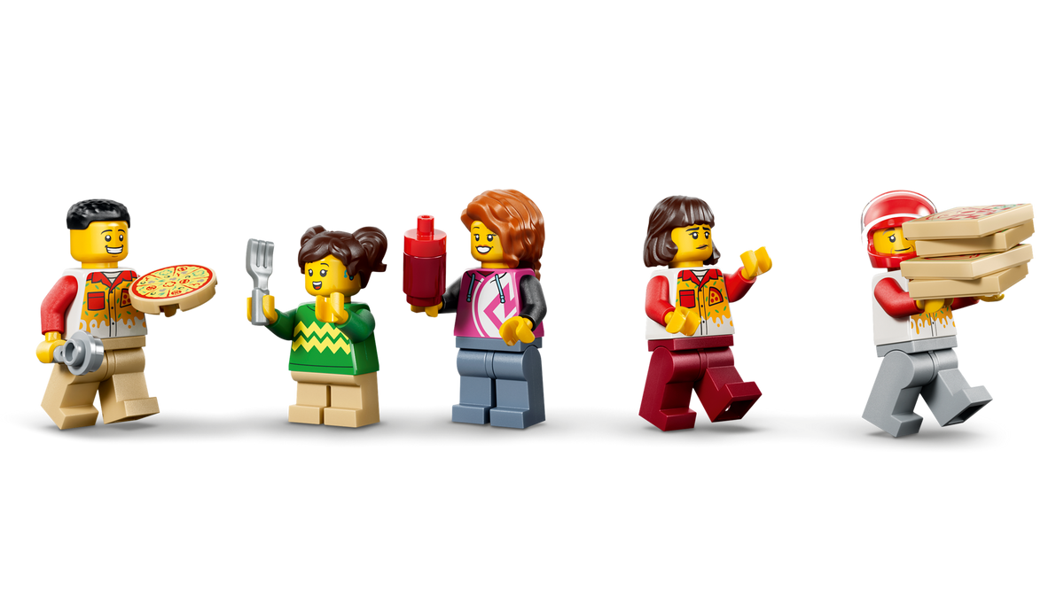 LEGO® City 60496 Pizza-Liefererlebnis mit Fahrzeugen – Detailansicht 1