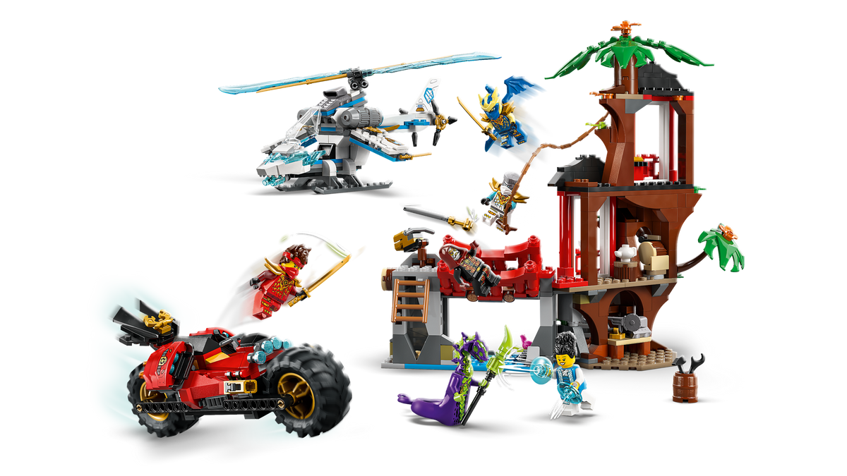 LEGO® Ninjago 71857 Showdown am Baumhaus mit dem Ninja-Bike – Detailansicht 2