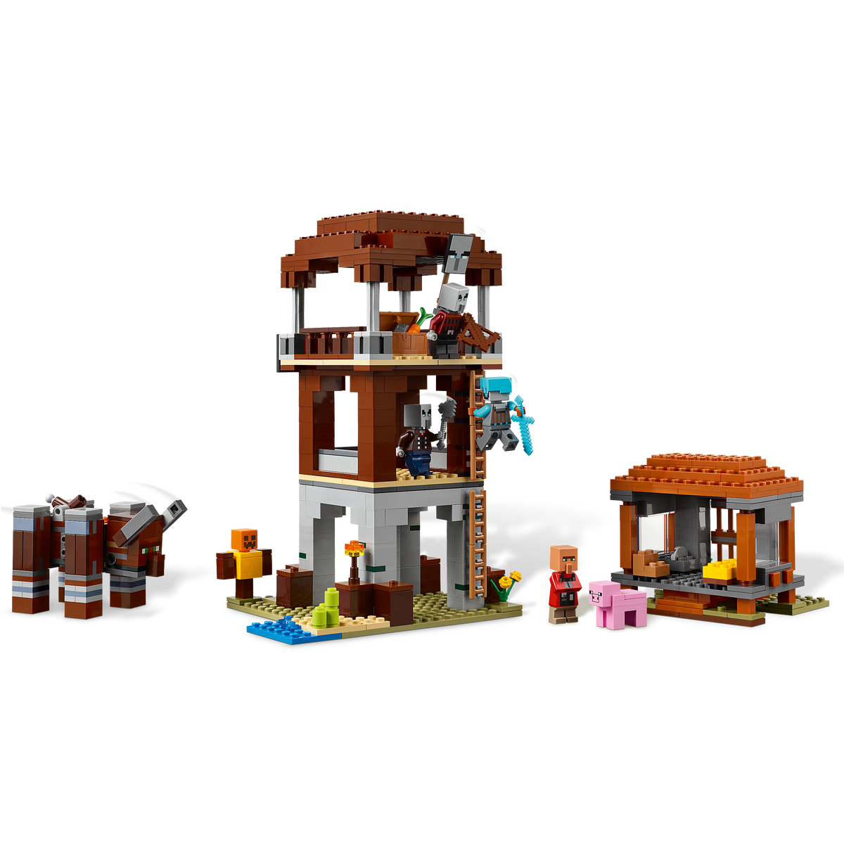 LEGO® Minecraft 21278 Ein Verwüster am Plünderer-Außenposten – Detailansicht 1
