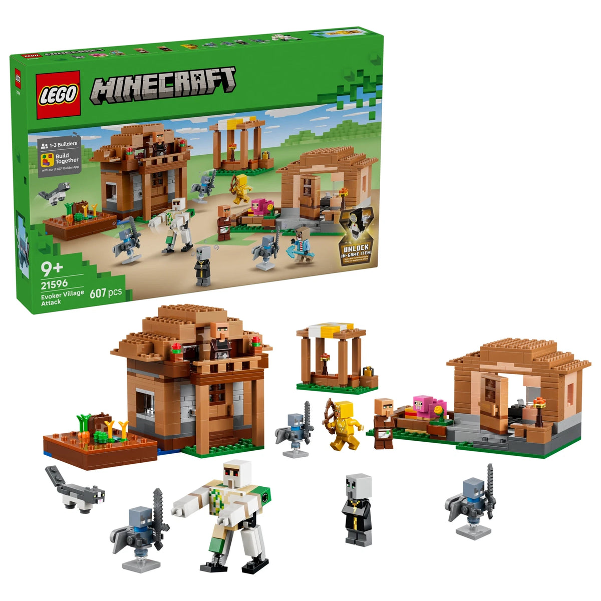 LEGO® Minecraft 21596 Angriff des Magiers auf das Dorf – Ansicht 1