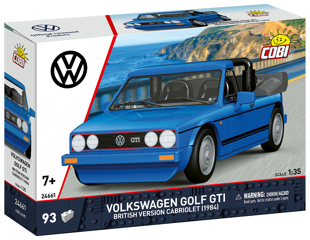 COBI - Volkswagen Golf GTI British Version Cabriolet (1984) – Verpackung mit Modell