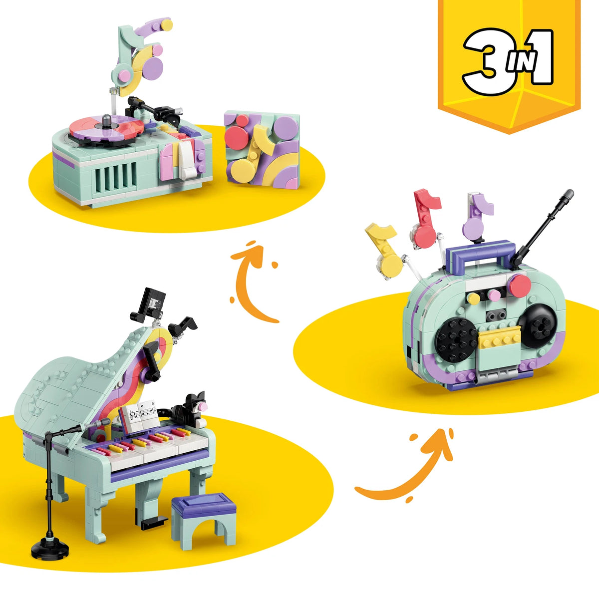 LEGO® Creator 31392 Deko-Klavier mit Katze – Ansicht 3