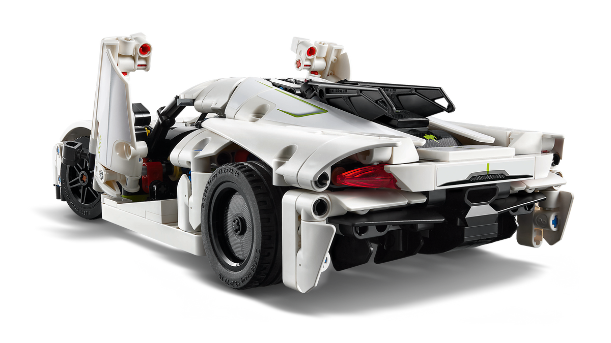 LEGO® Technic 42184 Koenigsegg Jesko Absolut Supersportwagen in Weiß – Detailansicht 4
