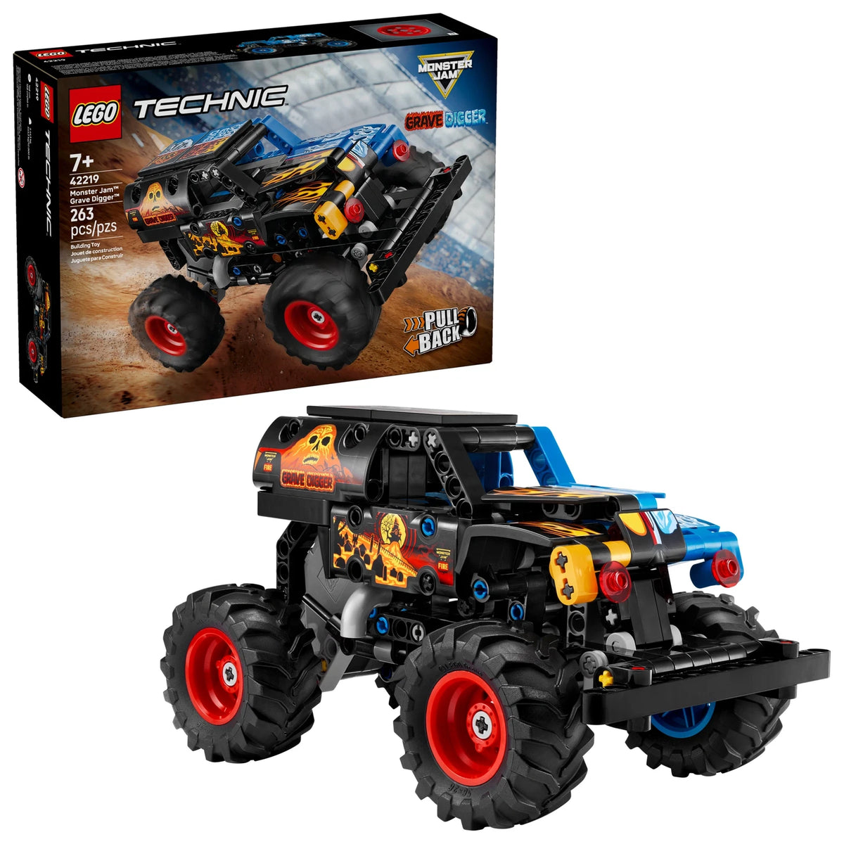 LEGO® Technic 42219 Monster Jam Grave Digger Feuer und Eis