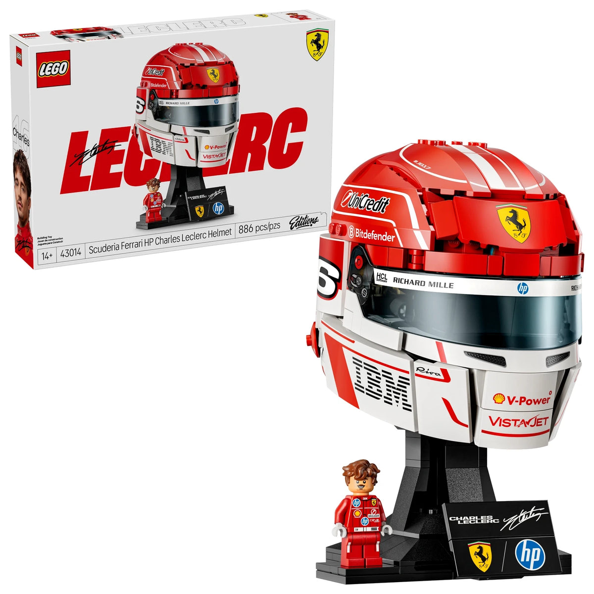 LEGO® Editions 43014 Scuderia Ferrari HP Charles Leclerc Helm – Ansicht 1
