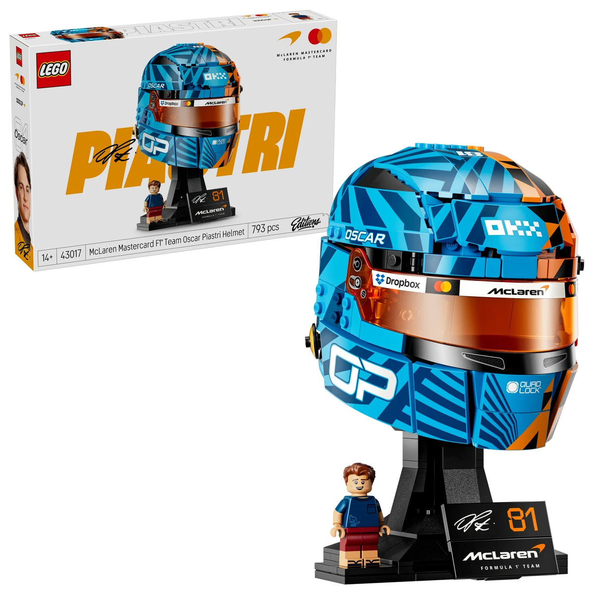 LEGO® Editions 43017 McLaren Mastercard F1® Team Oscar Piastri Helm – Ansicht 1