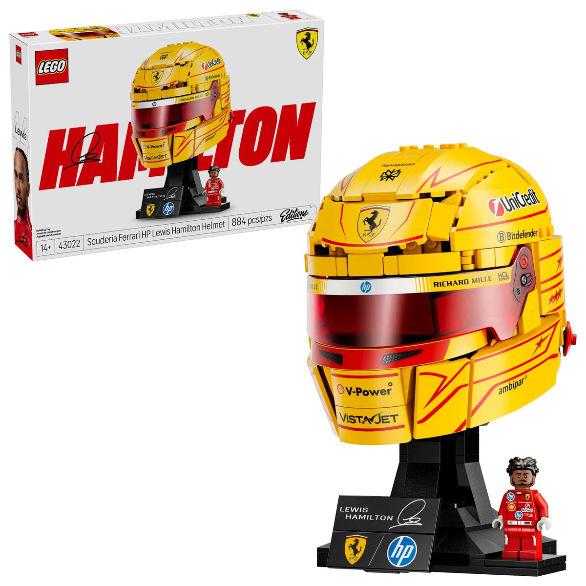 LEGO® Editions 43022 Scuderia Ferrari HP Lewis Hamilton Helm – Ansicht 1