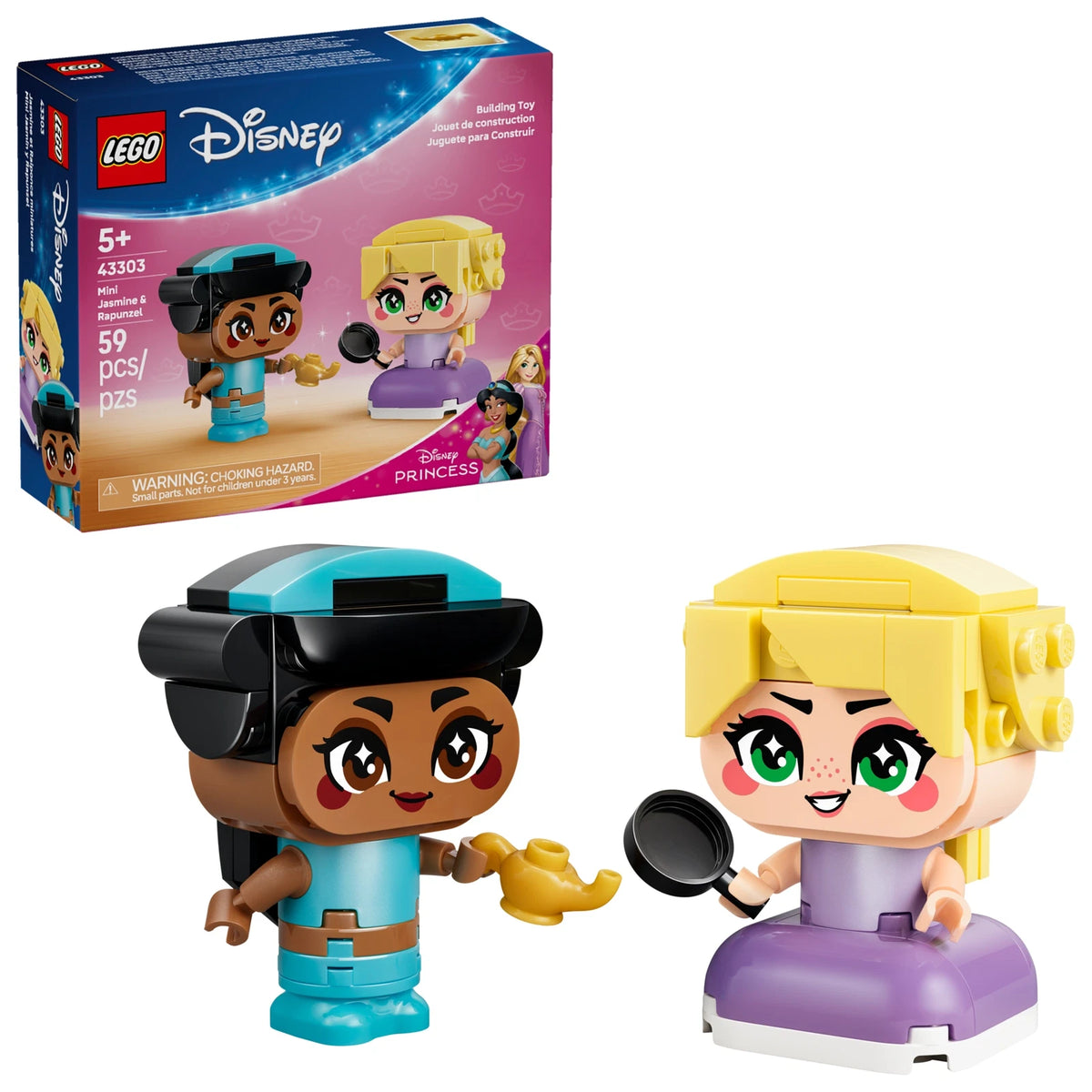 LEGO® Disney 43303 Die Mini-Prinzessinnen Jasmin und Rapunzel – Ansicht 1