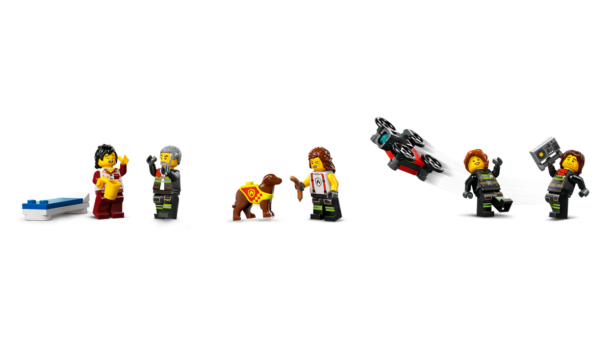 LEGO® City 60414 Feuerwehrstation mit Drehleiterfahrzeug – Detailansicht 4