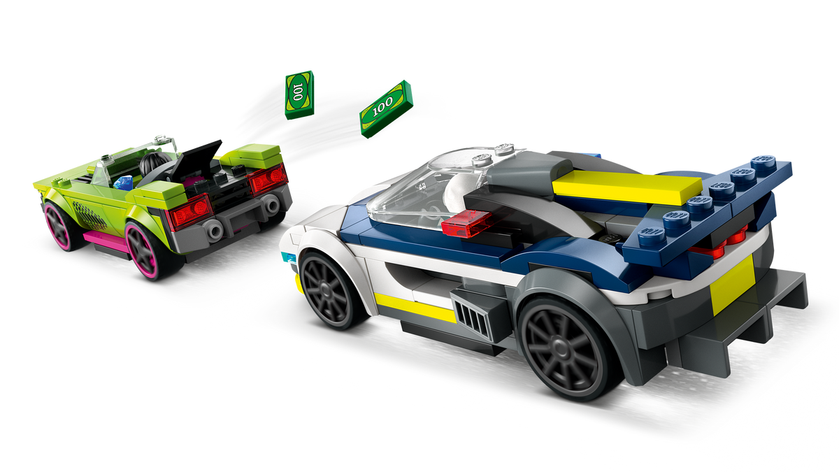 LEGO® City 60415 Verfolgungsjagd mit Polizeiauto und Muscle Car – Detailansicht 2