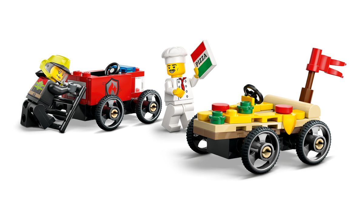 LEGO® City 60458 Pizzalieferwagen vs. Löschauto – Detailansicht 1