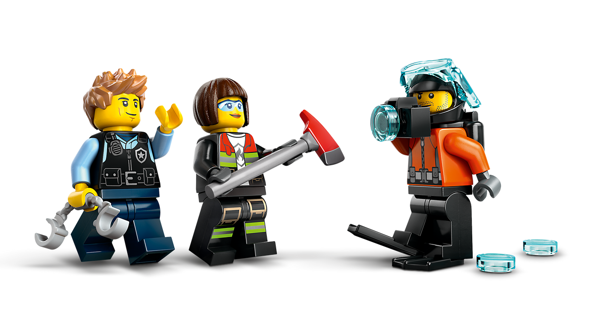 LEGO® City 60462 Kombinationsset mit Hubschrauber, Löschauto und U-Boot – Detailansicht 4