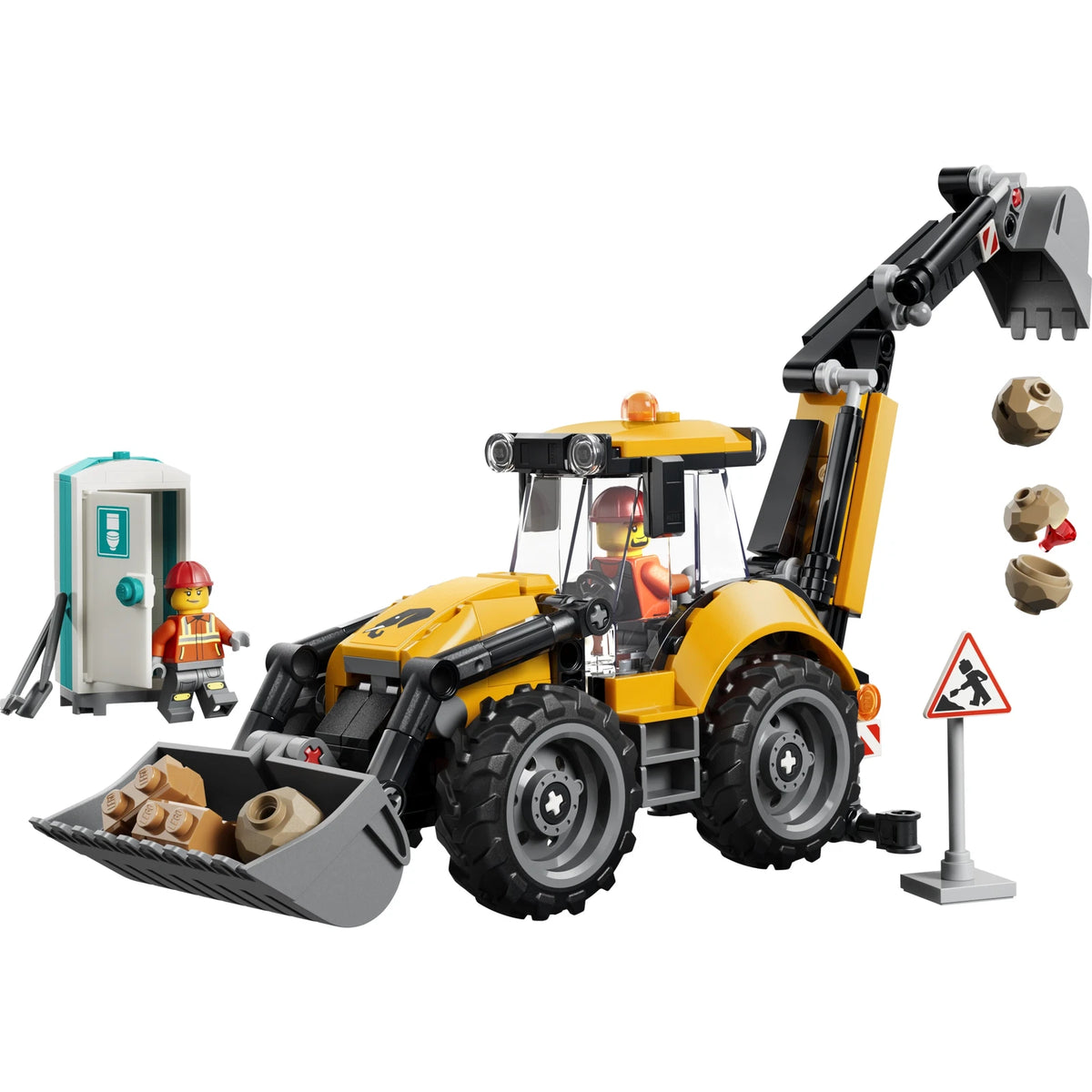 LEGO® City 60480 Gelber Baggerlader – Ansicht 2