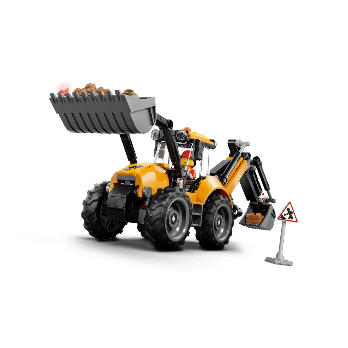 LEGO® City 60480 Gelber Baggerlader – Ansicht 3