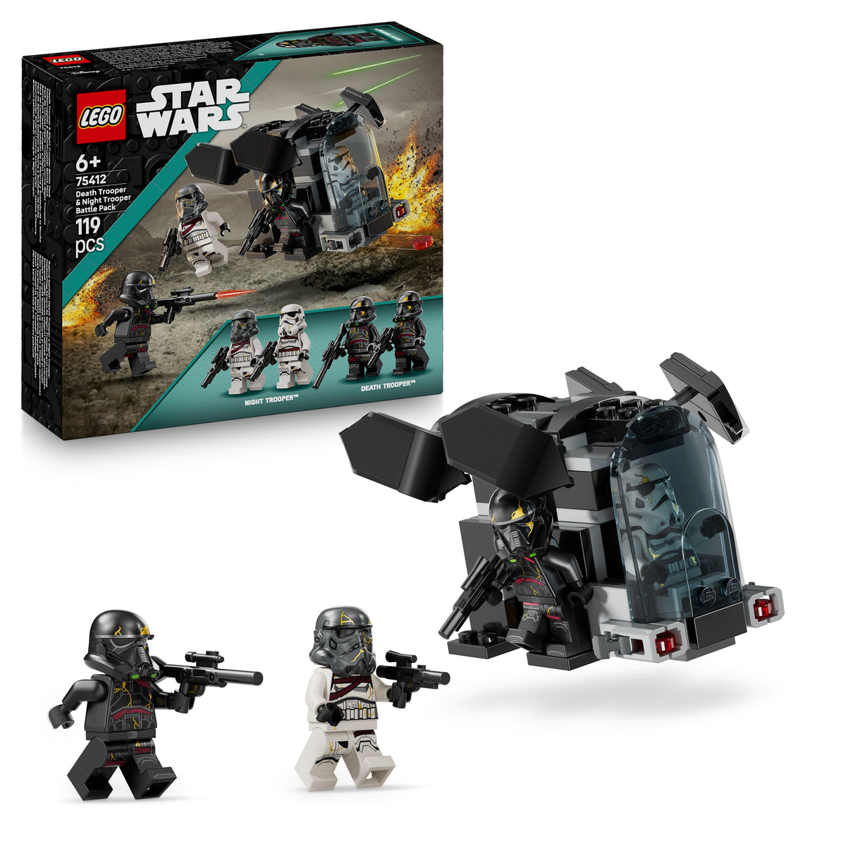 LEGO® Star Wars 75412 Todestruppler & Nachttruppler Battle Pack – Verpackung mit Modell