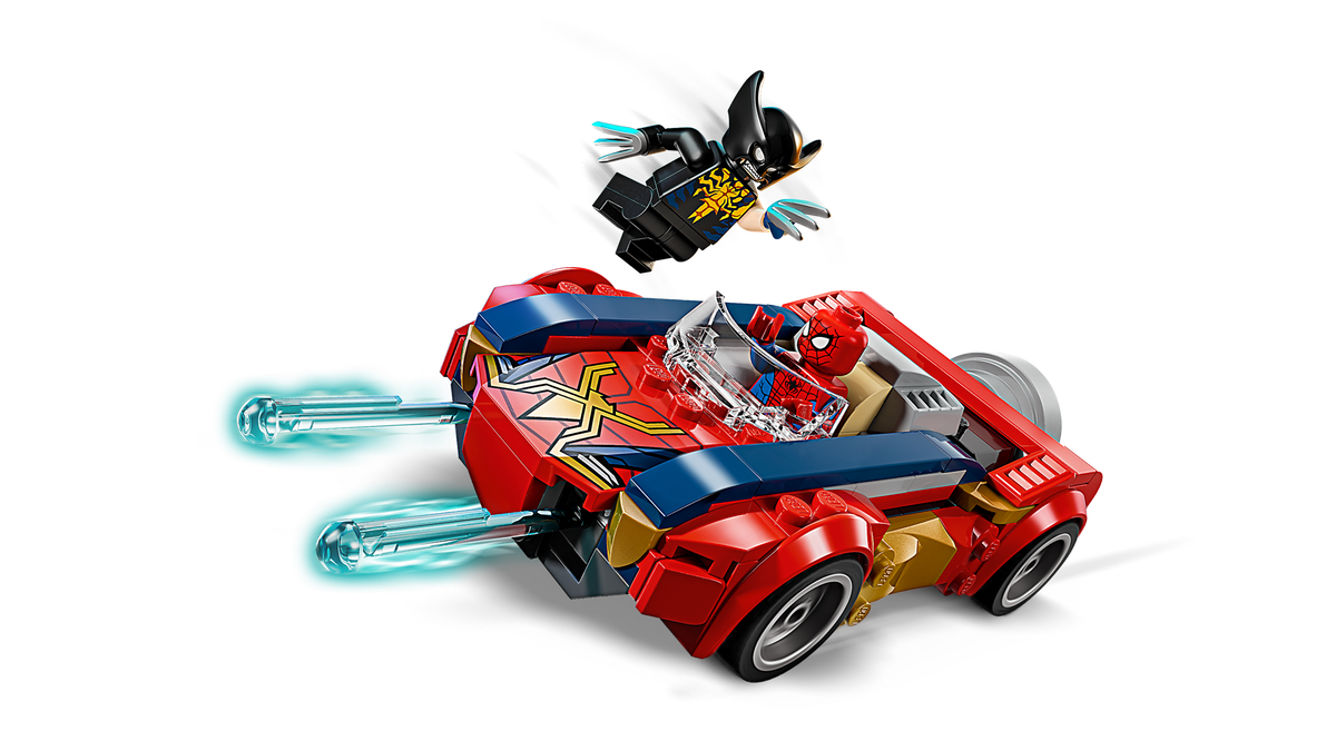 LEGO® Super Heroes 76336 Spider-Man Auto vs. Venomized Wolverine – Modell Hauptansicht