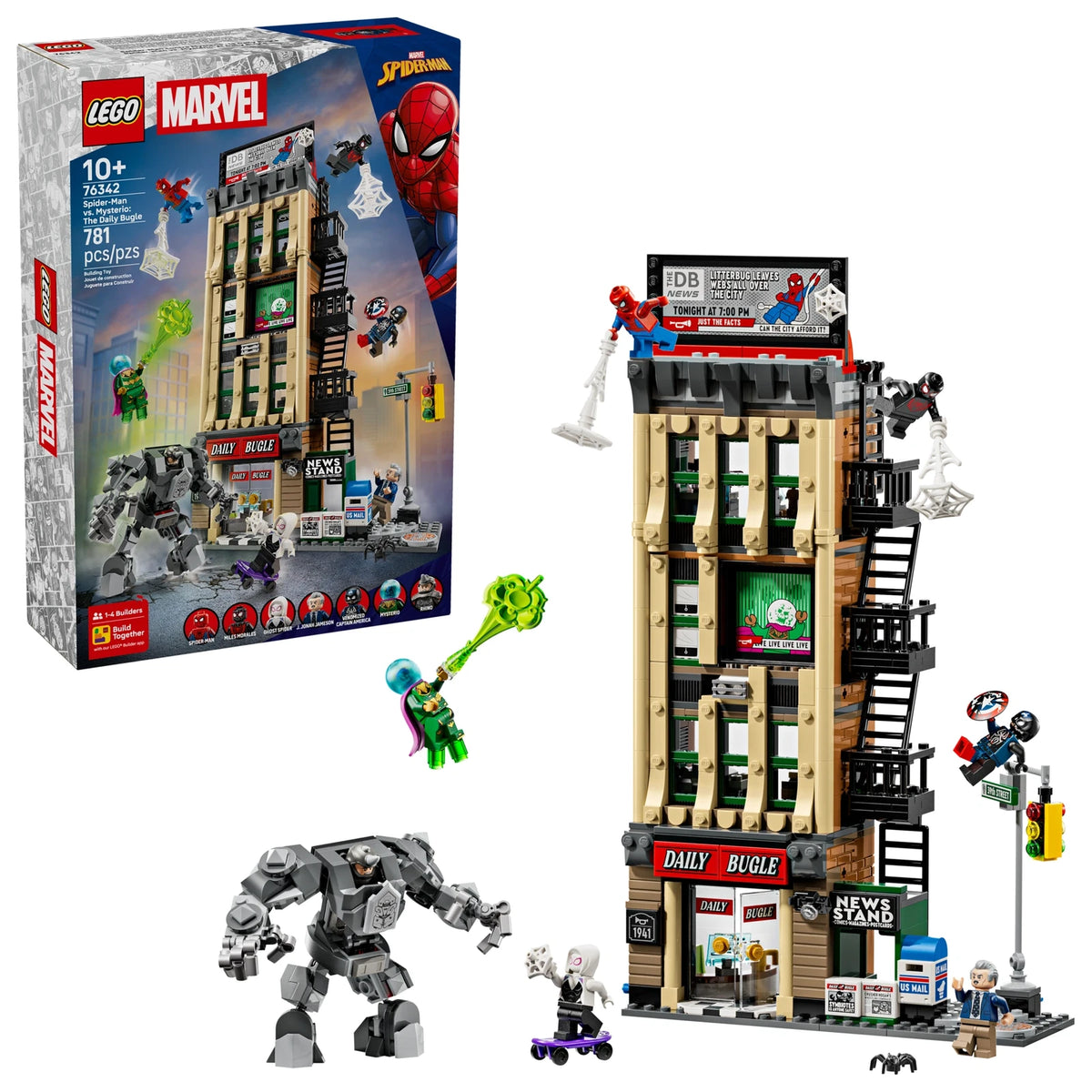 LEGO® Super Heroes 76342 Spider-Man vs. Mysterio: Daily Bugle – Ansicht 1