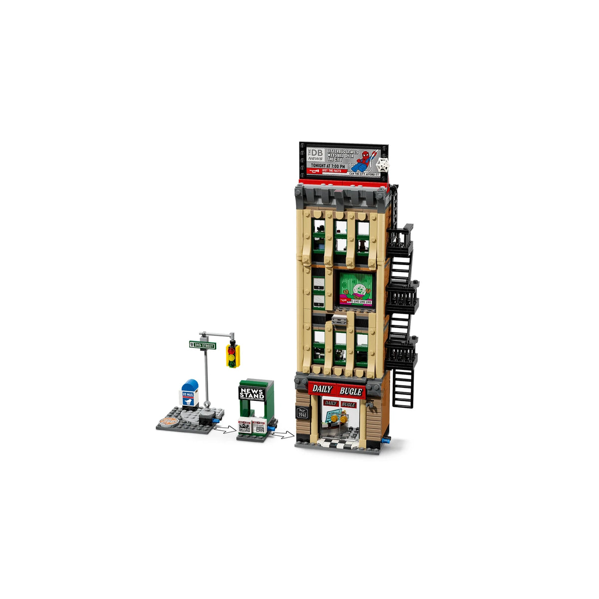 LEGO® Super Heroes 76342 Spider-Man vs. Mysterio: Daily Bugle – Ansicht 4