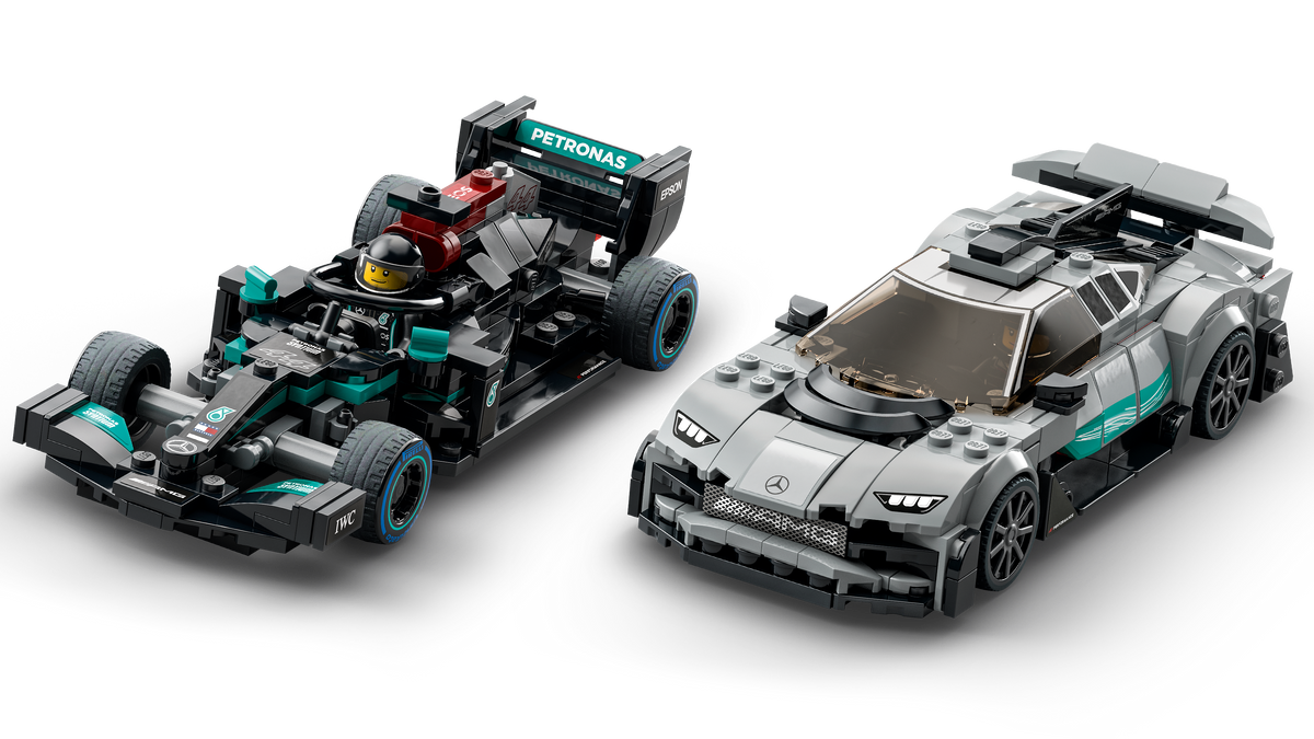 LEGO® Speed Champions 76909 Mercedes-AMG F1 W12 E Performance & Mercedes-AMG Project One – Detailansicht 1