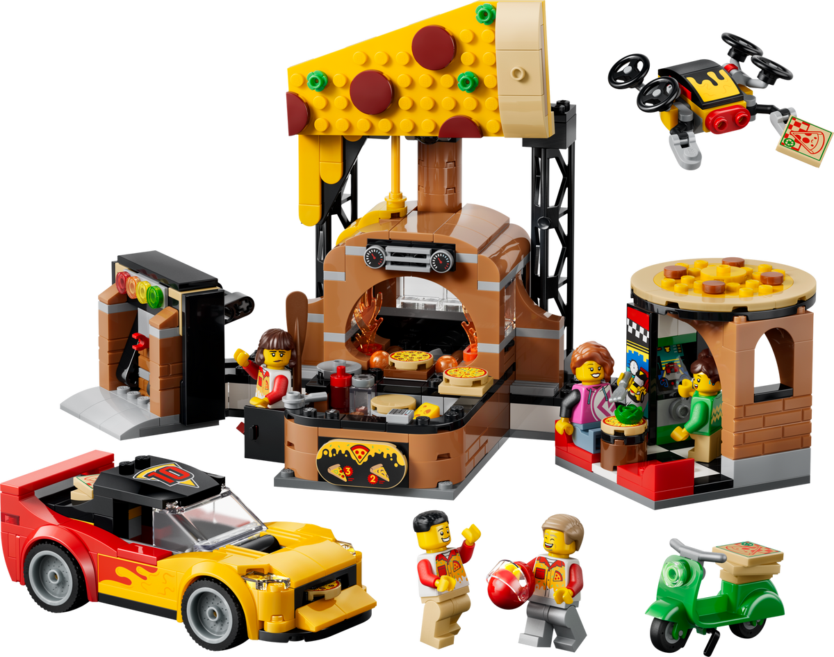 LEGO® City 60496 Pizza-Liefererlebnis mit Fahrzeugen – Modell