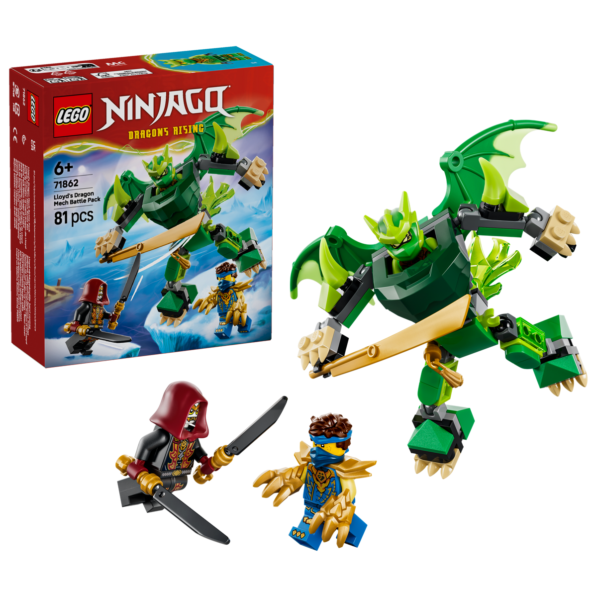 LEGO® Ninjago 71862 Lloyds Drachen-Mech Battle Set – Verpackung mit Modell