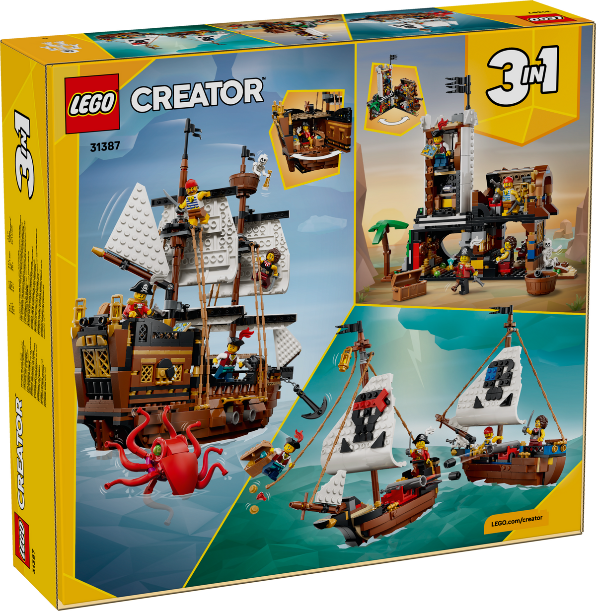 LEGO® Creator 31387 Legendäres Piratenschiff – Verpackung Rückseite